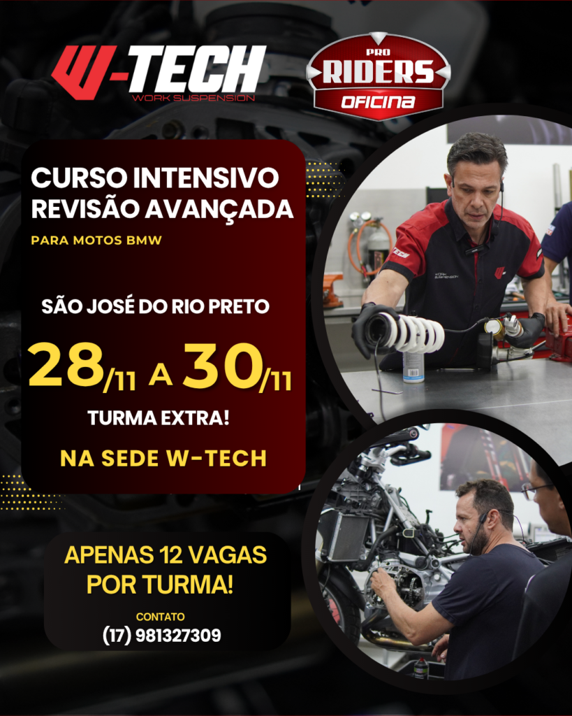 Imersão Pro Riders e W-Tech dia 28 a 30 de Novembro